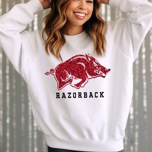 Razorback glitter sweatshirt/GAME DAY
